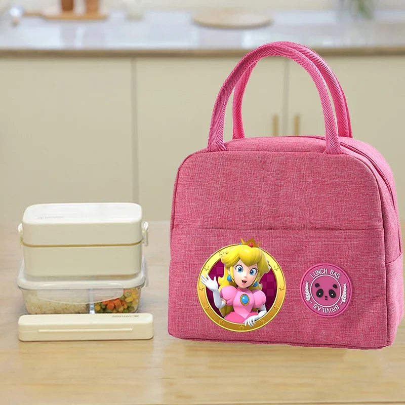 

Super Mario Portable Picnic Bags Bento Bag Cute Girl Warm Hot Rice Heat Insulation Thickened Portable Insulated Packs Bento Pack