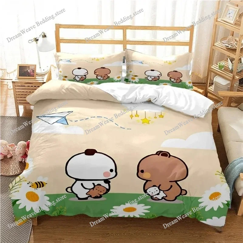 

Home Textile Cartoons Bubu Dudu Cover Duvet Cover Pillow Case Boy Girl Polyester Bedding Set King Queen Twin Size Luxury Gift