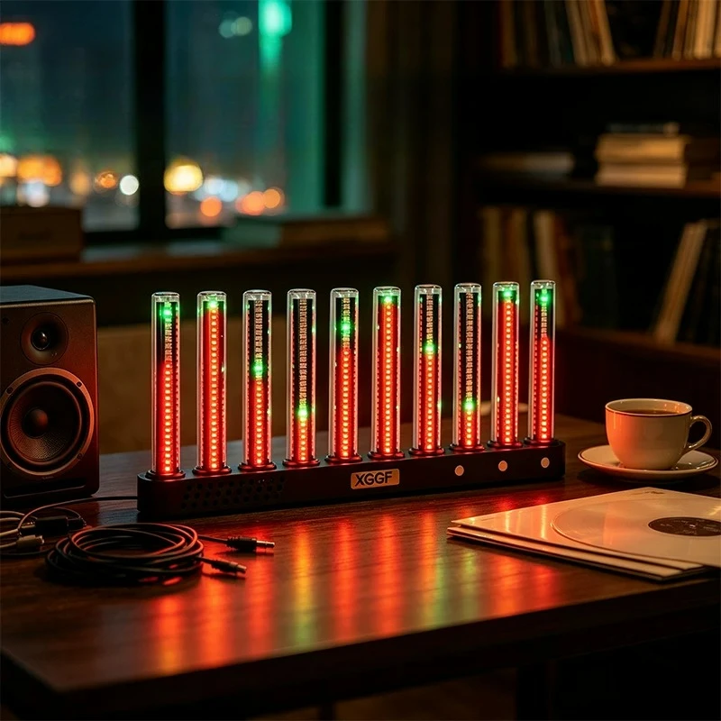 Esports Room Desktop Illuminated Ornament with Simulated Glow, Voice Controlled Car Rhythm, Decorative Atmosphere, Gift