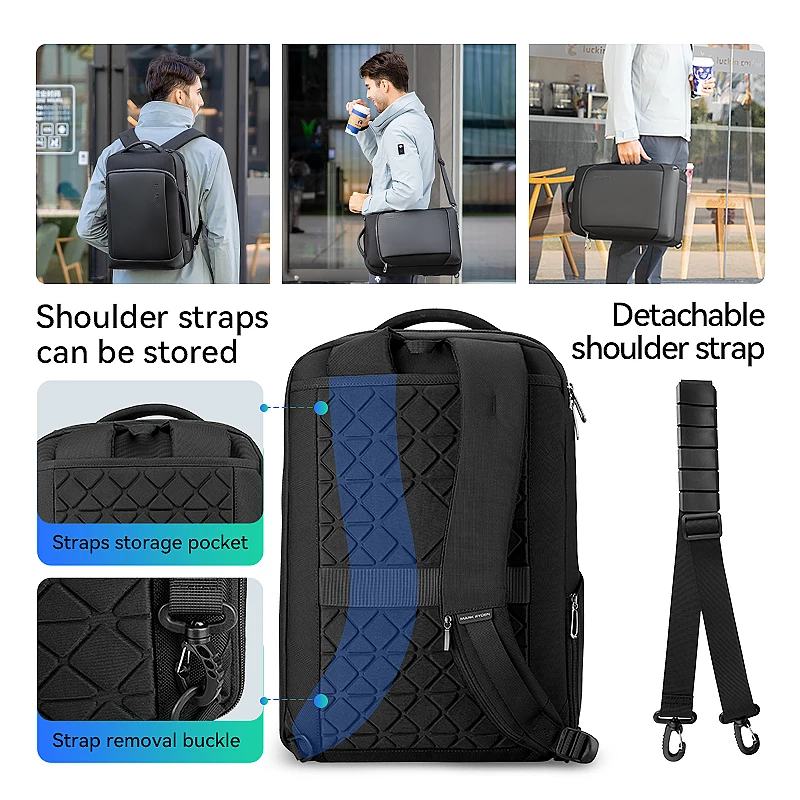 Mark Ryden Hiking Large-capacity Business Backpack 15.6-inch Laptop Backpack Multifunctional Waterproof USB Charging Interface