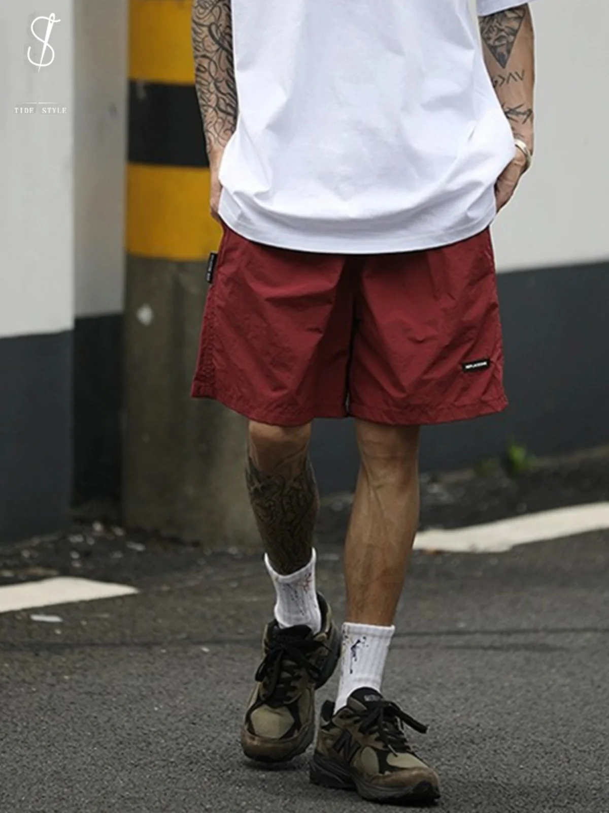 

Qui Dry Outdoor красные повседневные мужские легкие дышащие летние модные цветные спортивные пляжные брюки