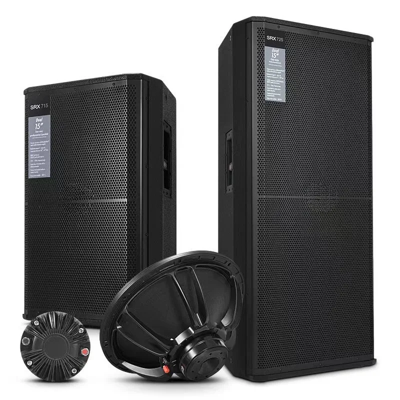 Professional 15 Inch Outdoor Stage Speaker System Single Double Woofer Powerful Audio Sound Box Set for Wedding Party Conference