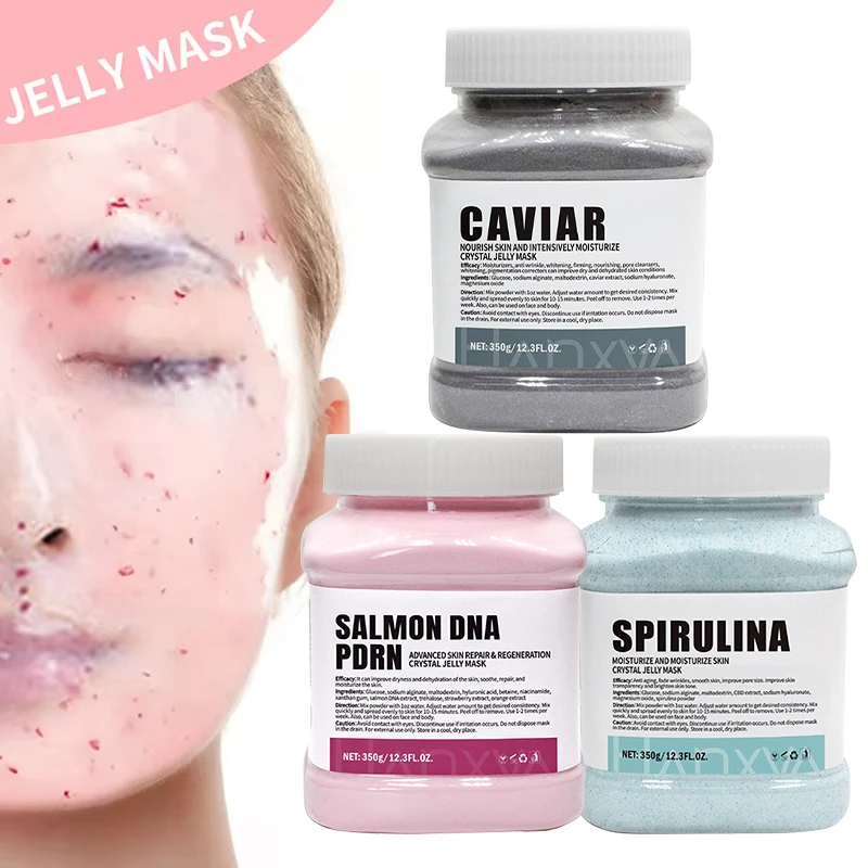 Crystal Soft Mask Powder 350g Unisex Hyaluronic Acid Jelly Mask Deep Hydration Moisture Enhance Skin Elasticity Spread-on Mask