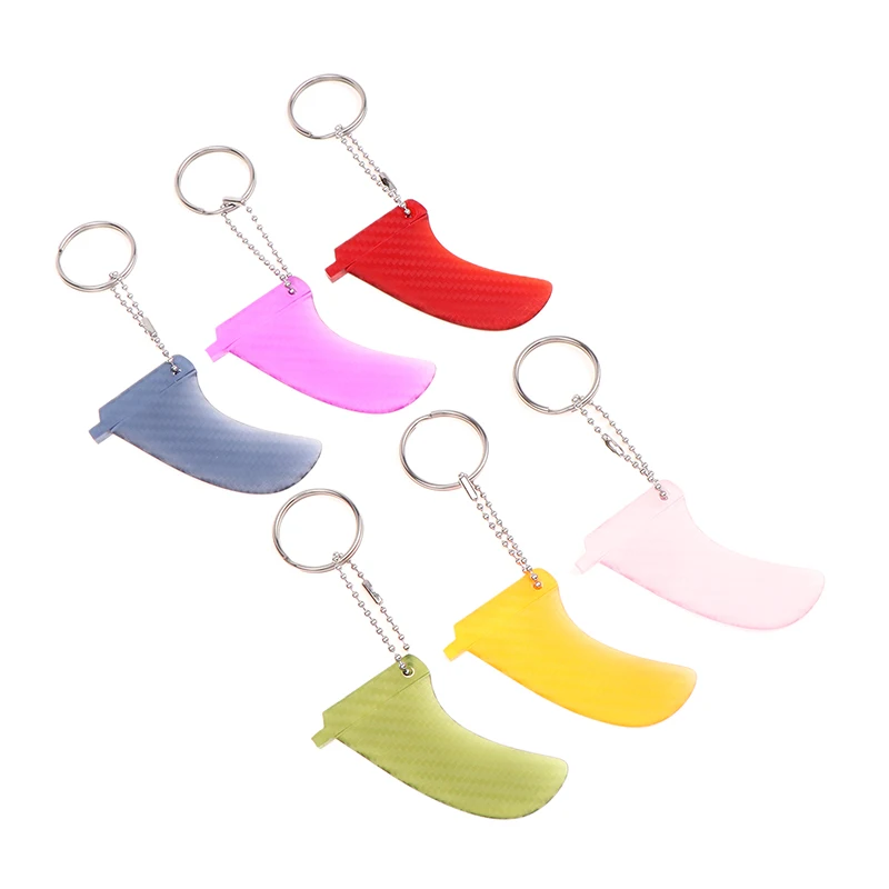 Surfboard Fins Key Chain Small Cute Single Fin Keyring Gift For Family Or Firends