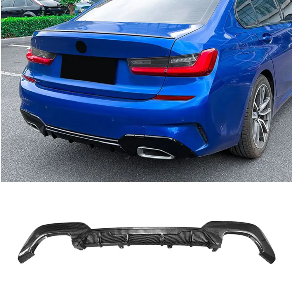 FOR BMW 3 Series G20 G21 2019-2022 Car Rear Bumper Diffuser Spoiler Body Kit Protective Cover Exterior Tuning Accessories