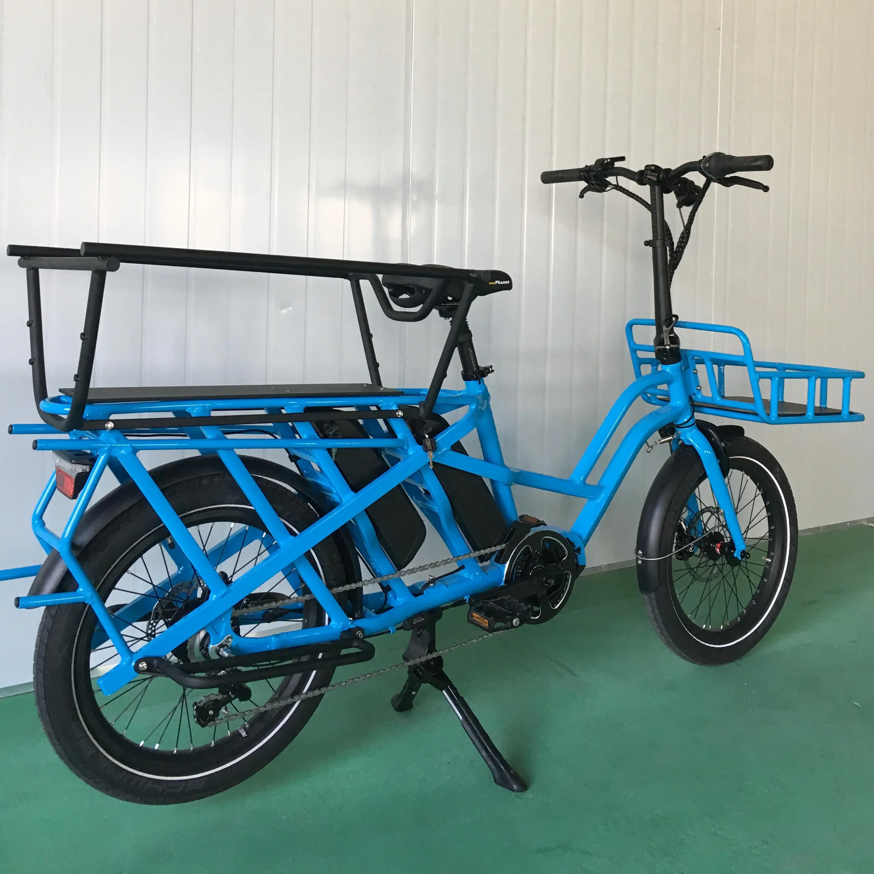 exquisite craftsmanship 48V500W Medium Drive Dual Battery Cargo Bike Electric Cargo Bike