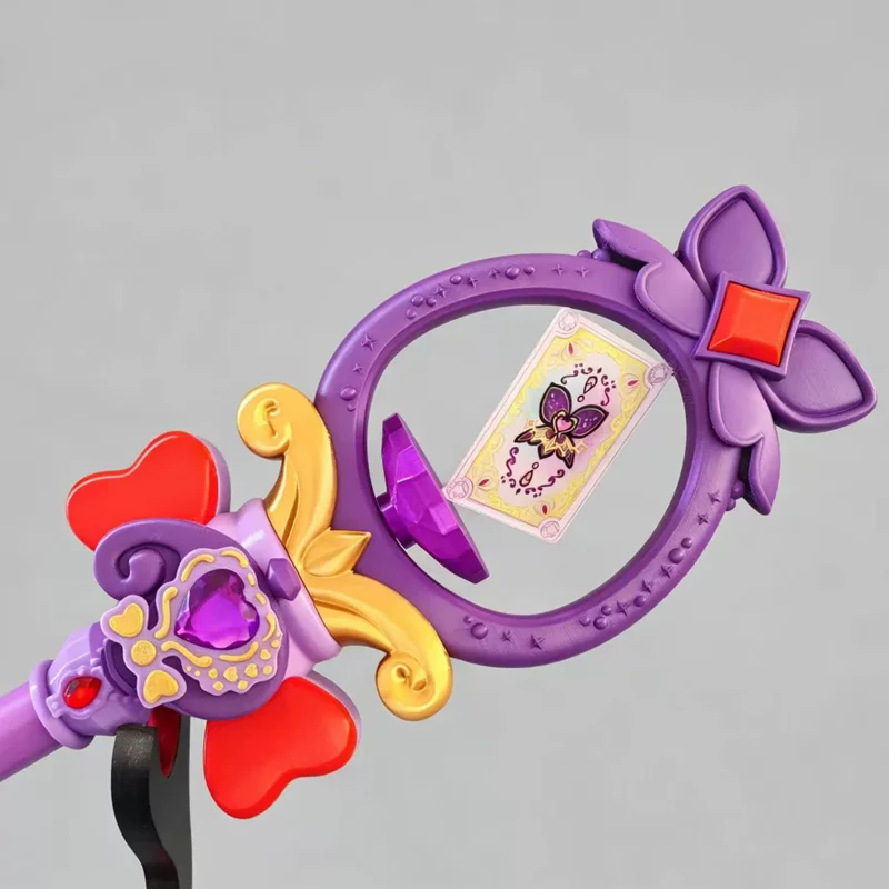 Star Detective Precure Moria Ruruka Cosplay Prop Magic Wand Rotatable Card Magic Staff Gem & Bow Accent Detail 130cm Extra Long