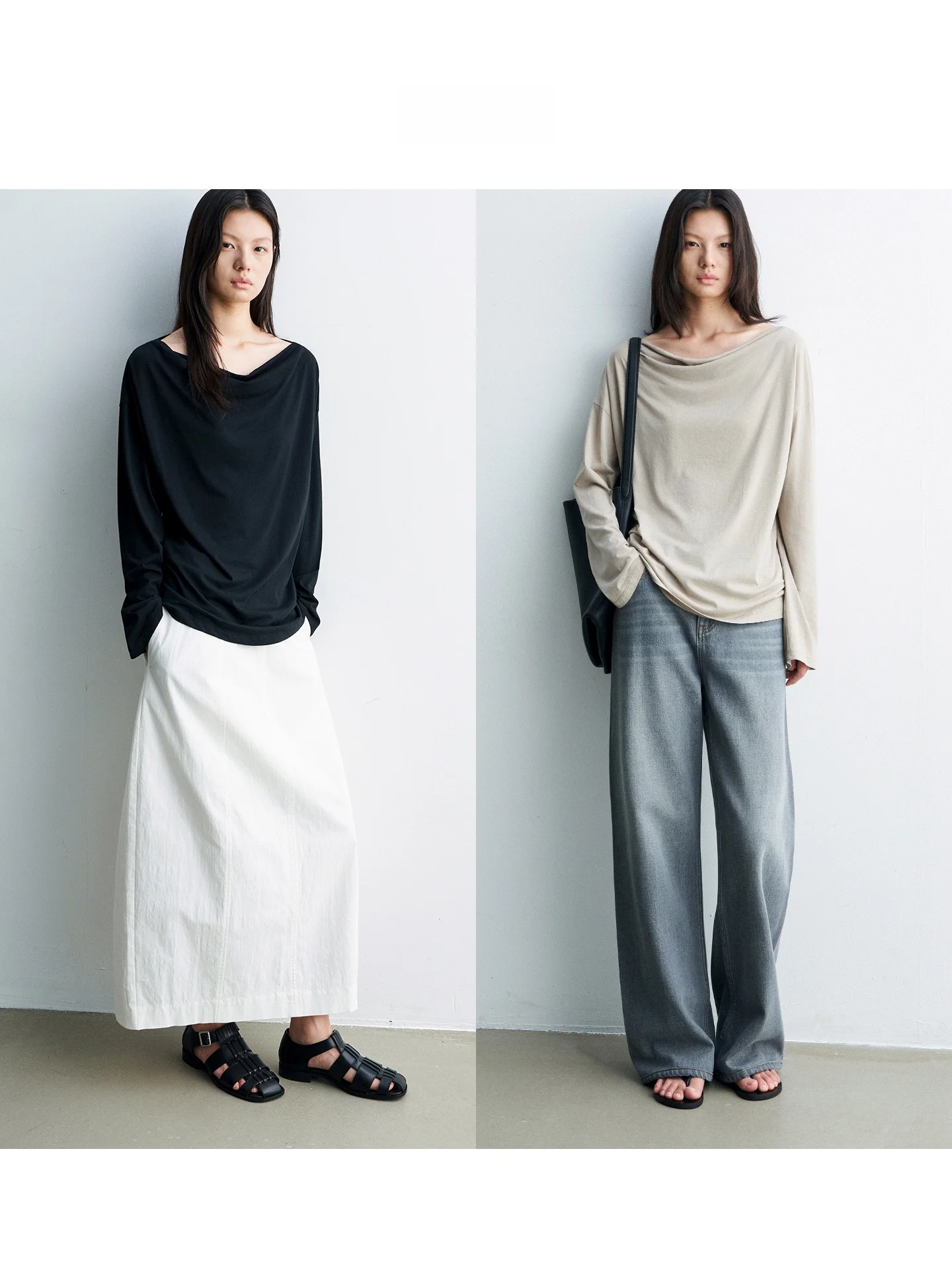 

Женская трикотажная футболка LRRE Long Sve, повседневная, однотонная, свободная посадка, влажная, ng, дышащая, из лиоцеллового льна, модальная...