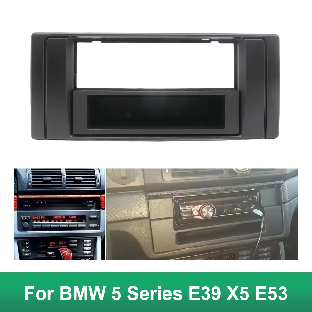 

1 Din Stereo Radio Fascia Dash Panel Frame Interior Accessory Fit for BMW 5 Series E39 X5 E53 Car Stereo Fascia Auto