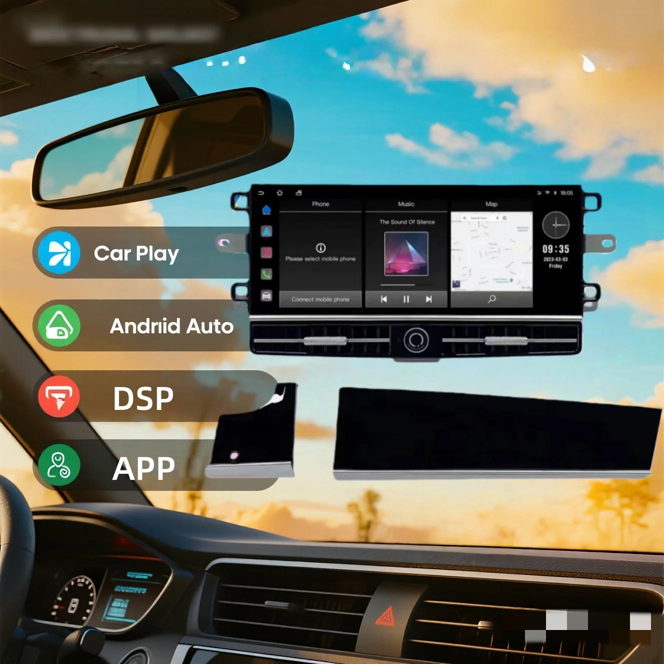 YL Auto Radio Dual Screen Carplay For Porsche Panamera 2010-2016 Upgraded Interactive Android 13.0 Multimedia Video Head Unit 4G