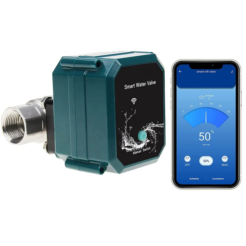 Imagem -04 - Tuya Wifi Smart Water Ball Valve Sincronismo Ajuste de Volume Interruptor Inteligente Funciona com Alexa Google Home