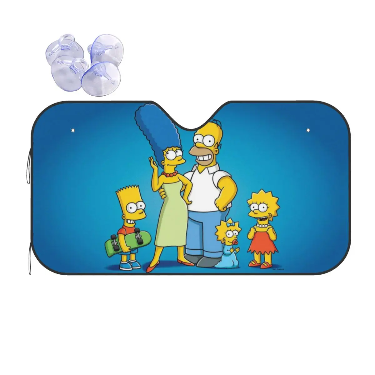 

Custom The Simpsons Cartoon Front Windshield Sunshade Folding Window Shade Sun Visor Protector