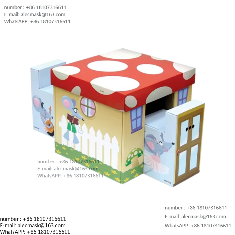 

Children's paper furniture, tables and chairs, fun, stools