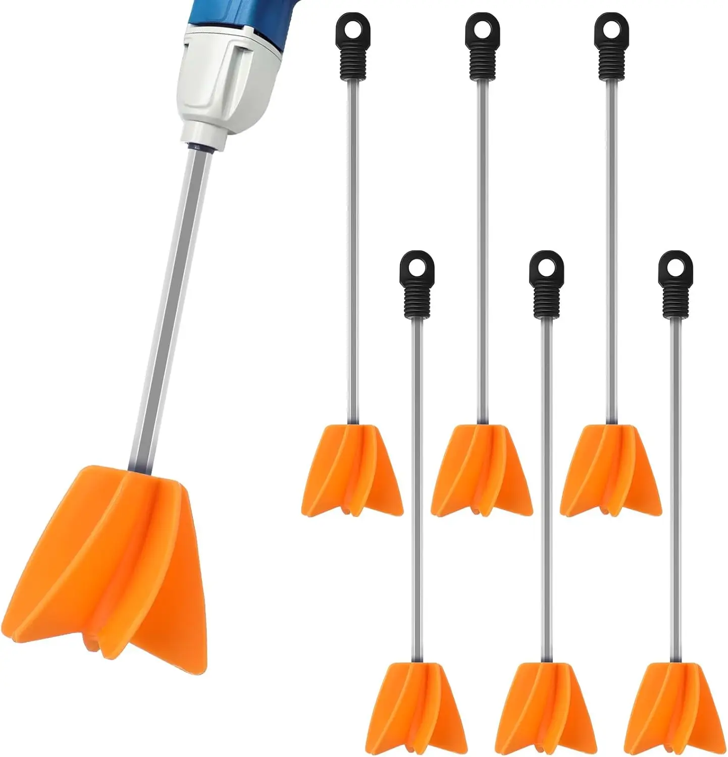 

6 Pcs 11 Inch Paint Stirrer for Drill, Paint Mixer Attachment, Helix Epoxy Mixer for Concrete Resin Silicone Stirrer Paddle
