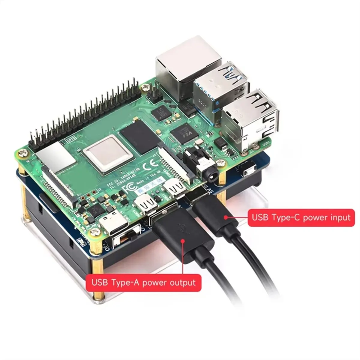 TCE For 3 3B 4B UPS HAT Support 21700 Li Battery 5V Uninterruptible Power Supply Pogo Pins Connector