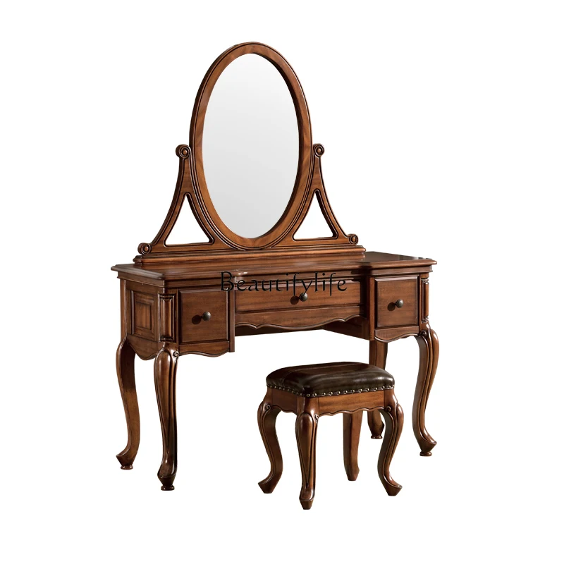 

-*American dresser all solid wood black walnut dresser simple country bedroom furniture