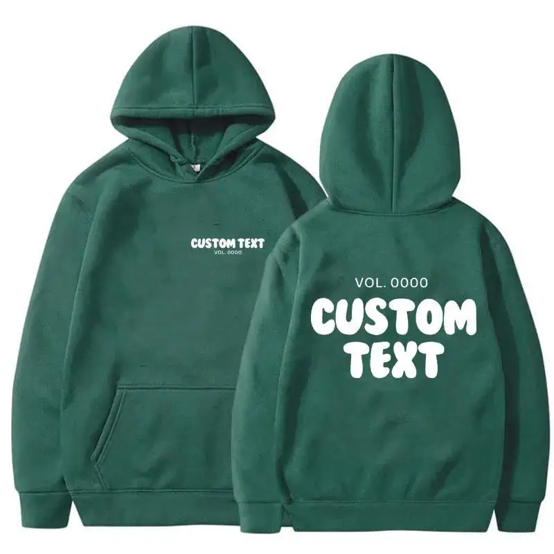 سويت شيرت بغطاء للرأس بنص مخصص - قميص رياضي عصري للرجال والنساء - طراز كاجوال عصري