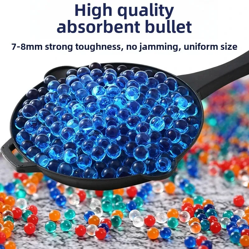 120000 pièces 7-8mm perles d'eau boule de Gel pistolet électrique polymère cristal sol Hydrogel Gel polymère boules d'eau de croissance