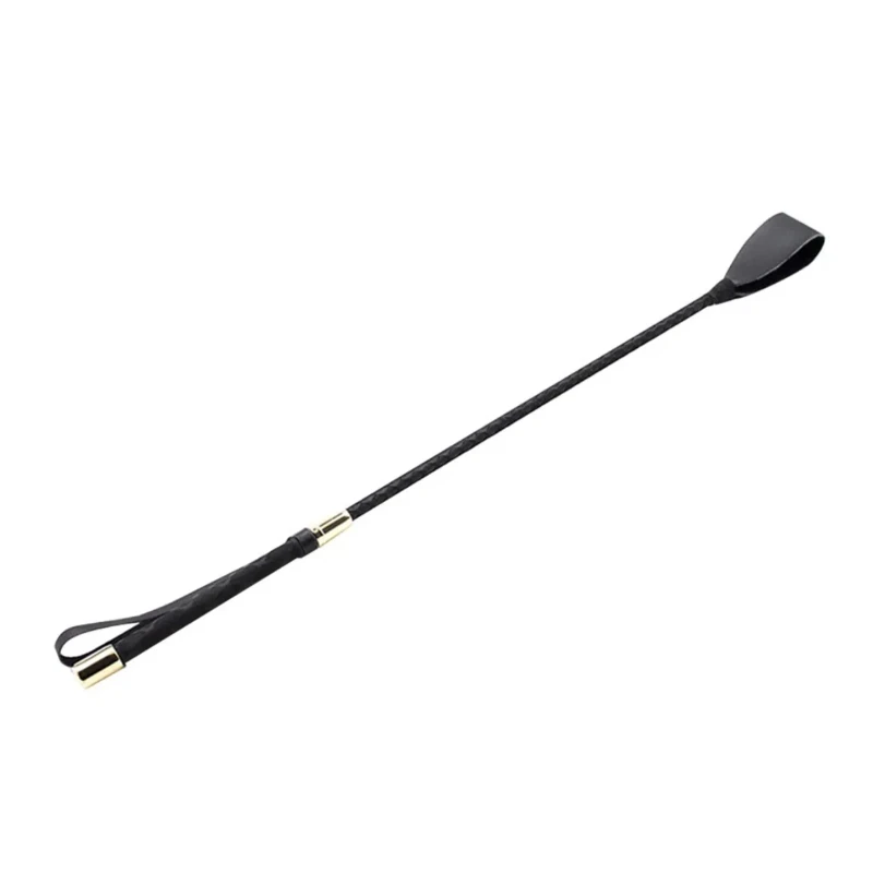 45/54cm Riding Equestrian Whip Training PU Leather Lash Anti-slip Portable Learning for Outdoor Racing Performance Beginner