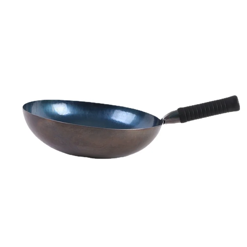 Cast Iron Cauldron Frying Pan Home Cooking Gas Cooker Traditional Chinese Wok Nonstick Handles Cauldron Pot Cuisine Cuisine