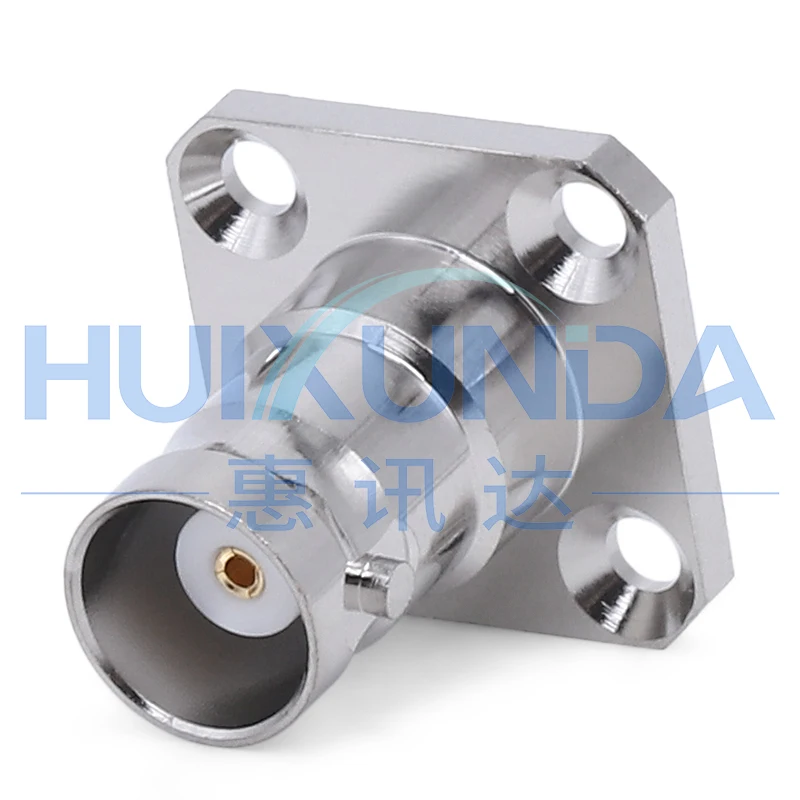 BNC-KF-2 لوحة مربعة متكاملة BNC رأس أنثى مع شفة أربعة فتحات مقعد أنثى BNC ثابت 18.5 موصل مربع Q9 #3