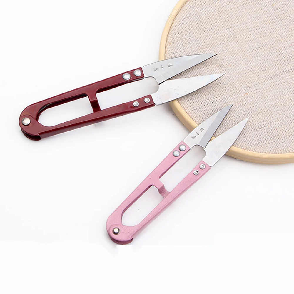 1/2/5pc 10.5 centimetri-12.5 centimetri Filato Per Cucire Forbici Per Indumenti In Acciaio a Forma di U Guarnizioni Pinza Ricamo Tessuto Sarto filo Cesoie Strumento FAI DA TE