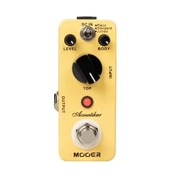 MOOER Acoustikar Acoustic Guitar Simulator Effect Pedal True Bypass Full Metal Shell 3 Modes (Piezo/Standard/Jumbo)