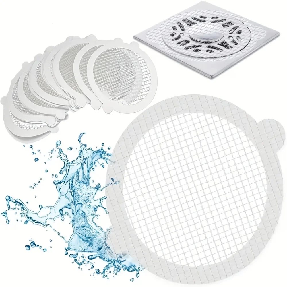 10/100PCS Sink Drain Hair Filters Mesh Filters, and Multi-Purpose Disposable for Kitchens and Bathrooms To Prevent Hair Clogging
