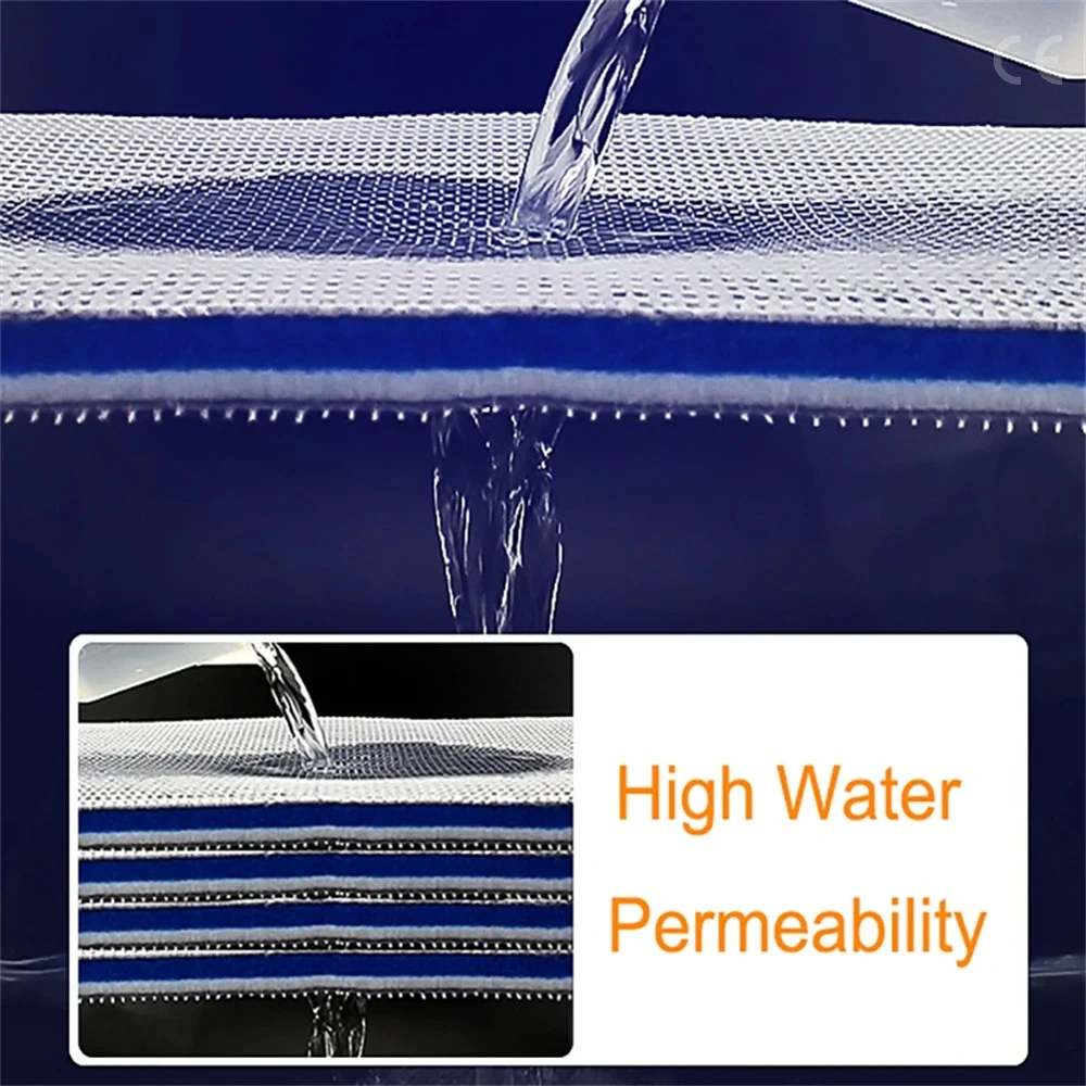 حوض السمك 8D الإسفنج تصفية القطن Denitrifier اكسسوارات خزان الأسماك رغوة وكيل تحسين 8 طبقة غير هلام وسادة مرشح