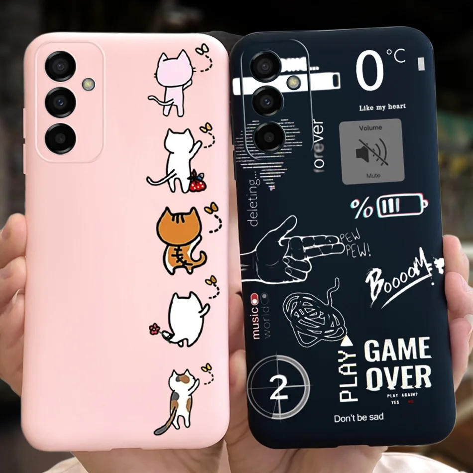 Cute Phone Case For Samsung Galaxy M23 F23 5G 2022 Candy Color Silicone Back Cover Cases For Samsung M23 F23 Soft TPU Coque
