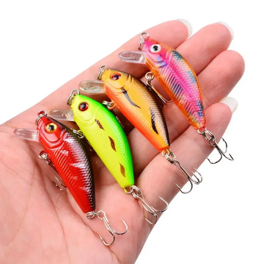 Fishing Lure Set Mini Trout Floating Swing Crank Bait Crazy Swing Artificial Bionic Crank Hard Bait Pencil Bait