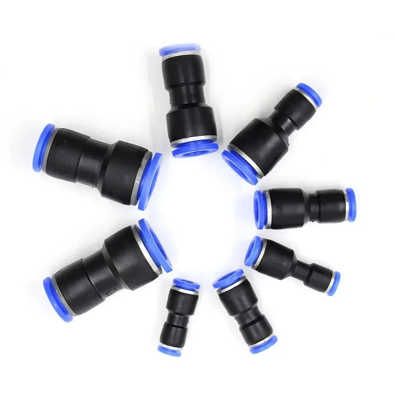 Pneumatic Fittings PU PG Plastic Connector High Pressure Fast Plug 4 6 8 10 12 14 16mm Air Hose Tube Push Straight Gas Quick