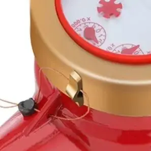 DN15 4 Point Hot Water Meter High Temperature Resistant Rotary Solar System Accurate Flow Tracking 0.1 To 90C Iron Copper