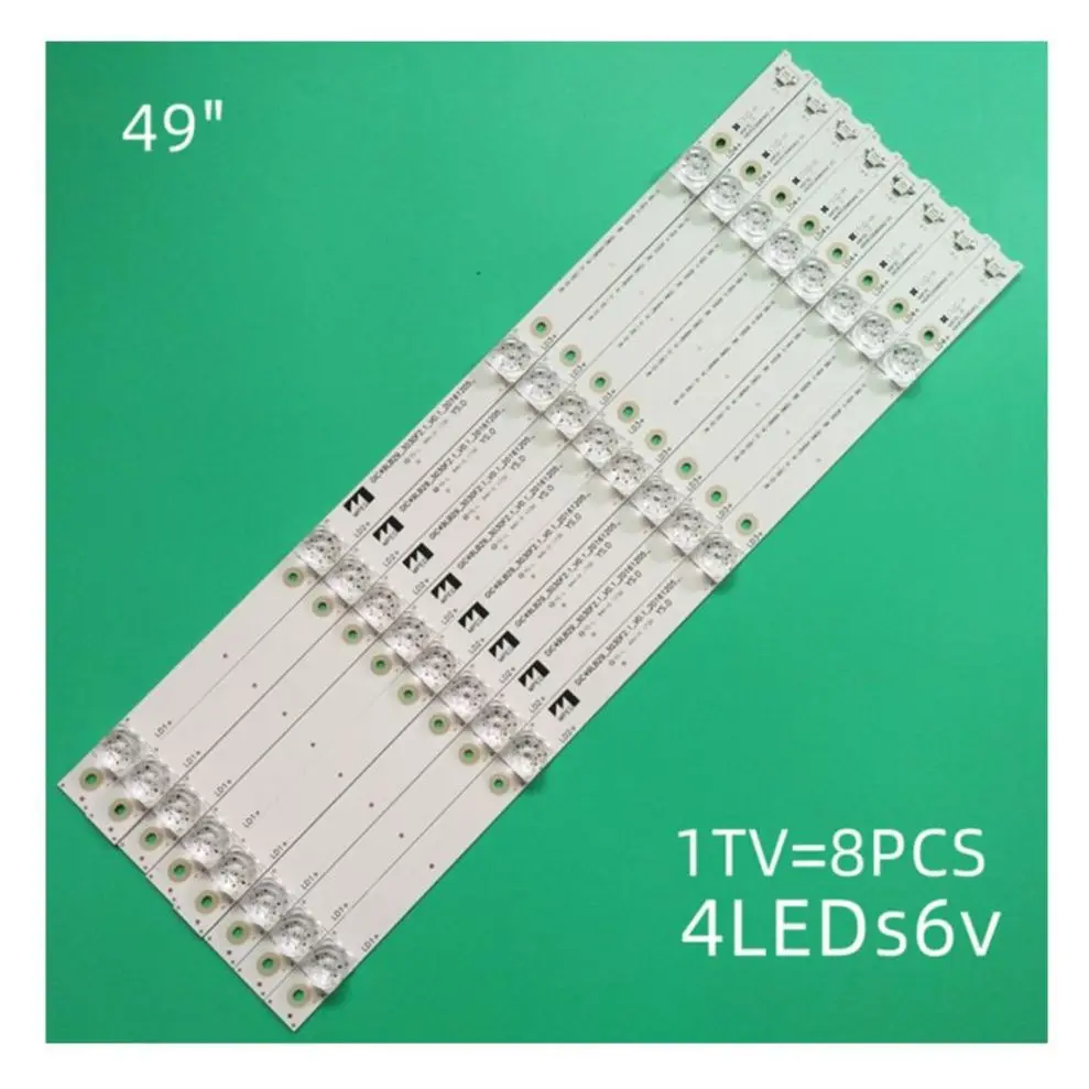 

LED backlight stripe light 4 LED S, applicable to TCL D49A620U B49A81S-UD L49P1-UD 49P3 49P3C 49P3F 4C-LB4904-HR06J HR07J 49HR