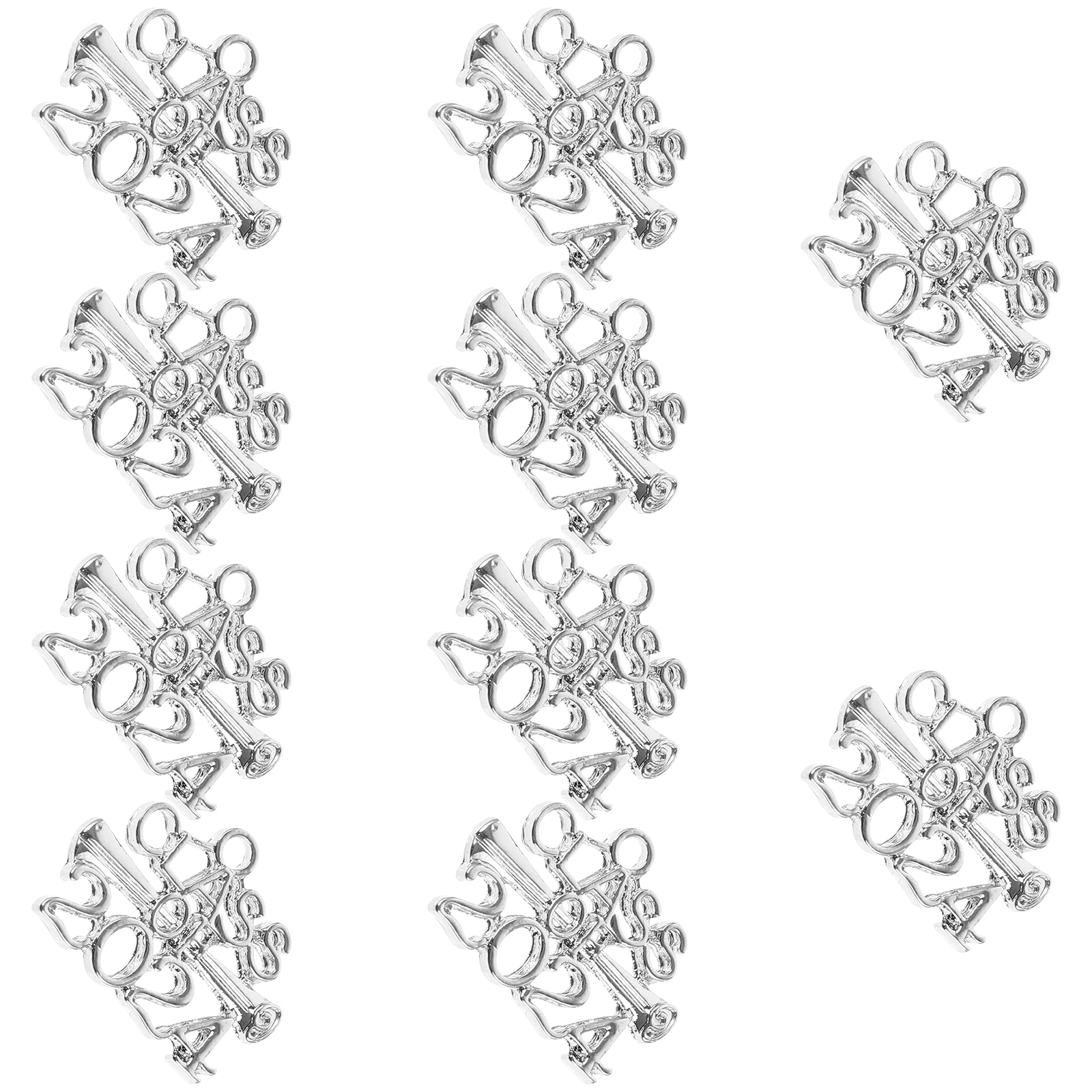 10Pcs 2024 Jewelry Charms Pendants Alloy DIY Necklace Bracelet Making Accessories Class of 2024 Gifts 2024number Charms