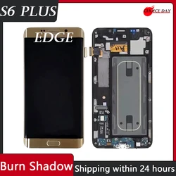 Super AMOLED For Samsung Galaxy S6 Edge Plus LCD Display Touch Screen Frame Digitizer Assembly Repair Parts With Burn Shadow