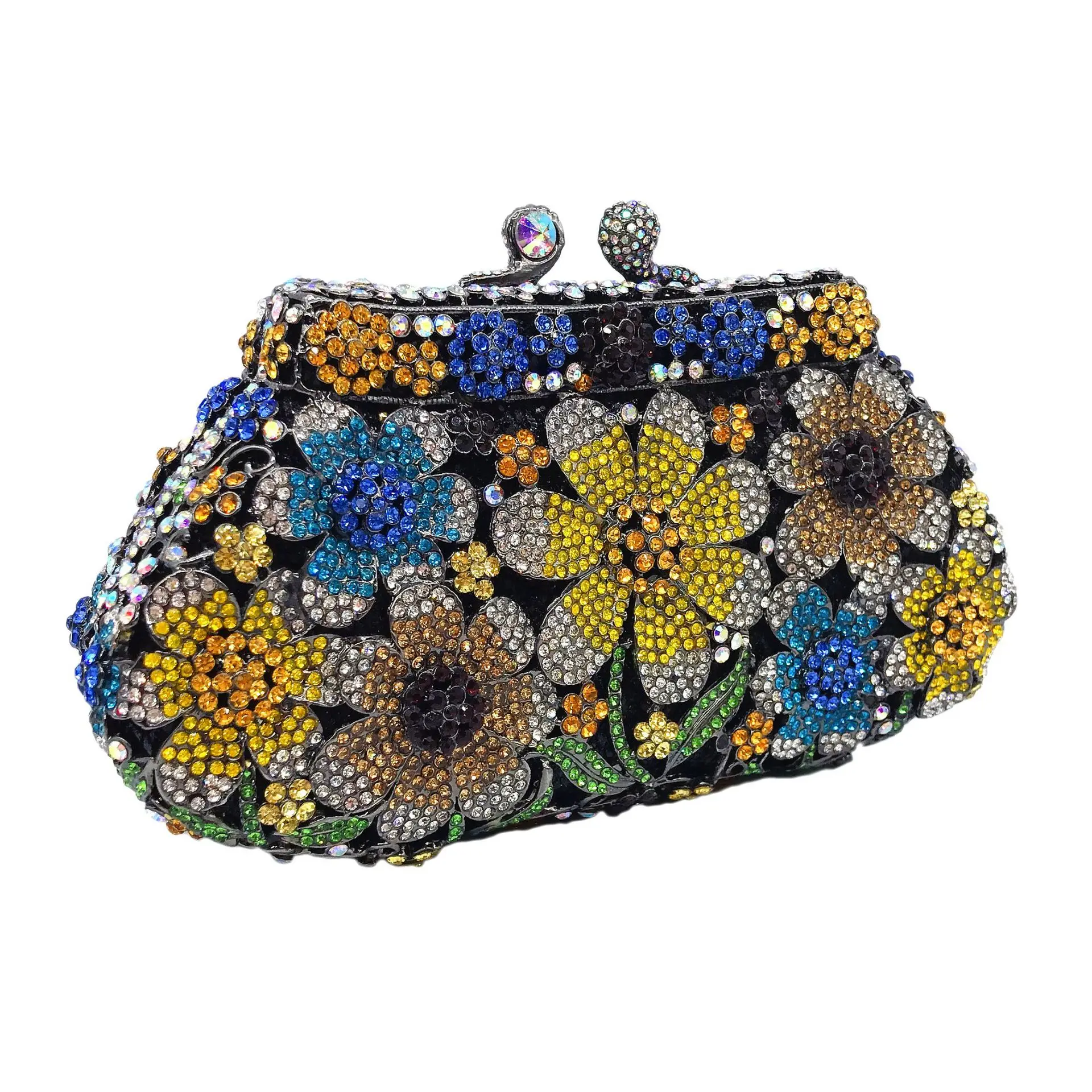 Small Daisy Diamond Dinner Bag Three-dimensional Bag Banquet Full Of Diamonds Clutch New Rhinestone Purse Nouveautés Sacs À Main