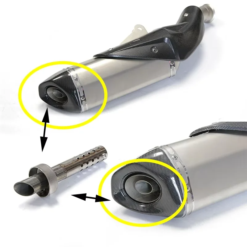 Universeller 48-mm-Motorrad-Auspuffschalldämpfer, abnehmbarer DB-Killer-Schallreduzierer für Honda Yamaha, Geräuscheliminator – Detail 18