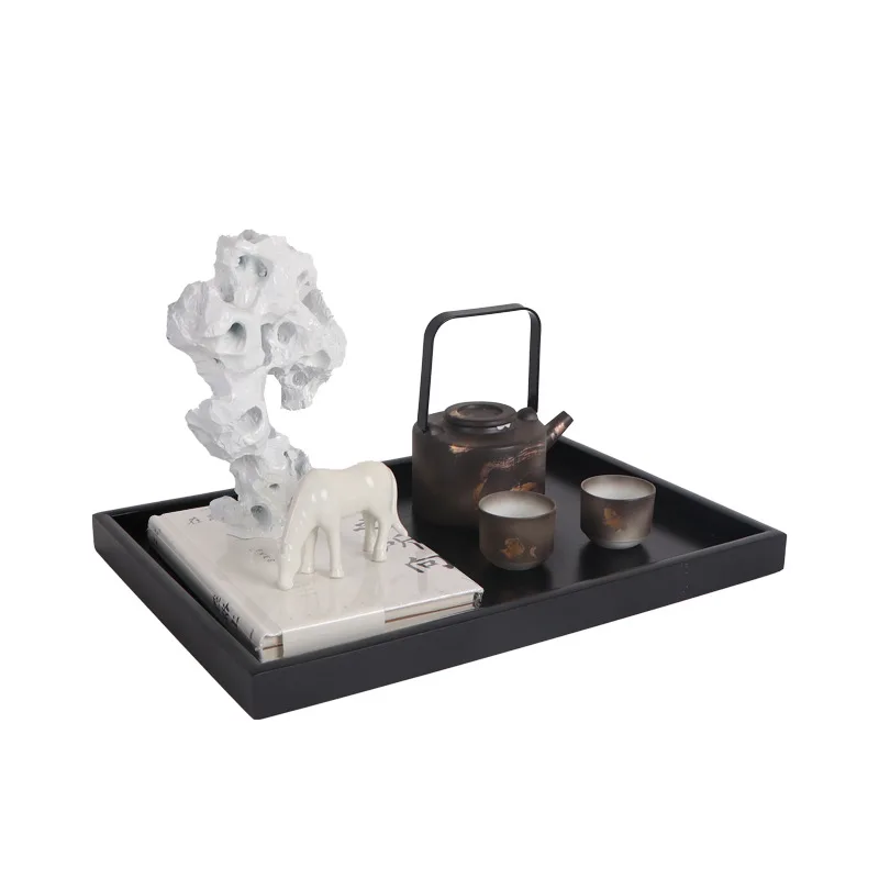 

New Chinese style medieval style negotiation table countertop decoration tea set tray combination hotel clubhouse villa