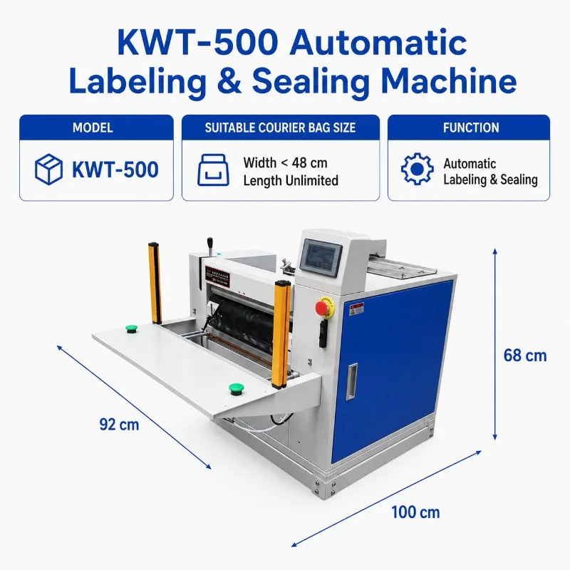 E Commerce Auto Bagger Poly Mailer Packaging Machine Automatic Bag Feeding Sealing Labeling for 3PL Fulfillment Warehouse