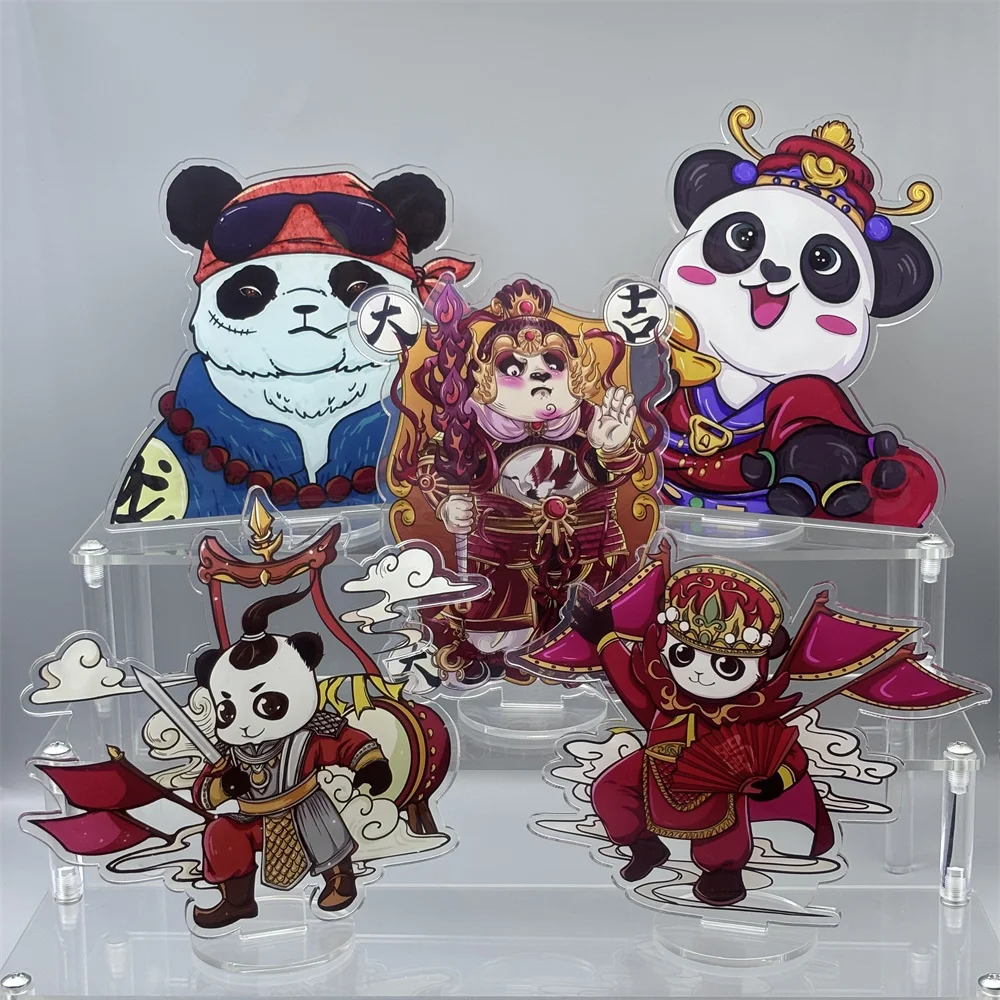 New Anime 15cm Guo Chao Panda Acrylic Stand Model Cosplay Characters Ornament Accesorios Goods Collection Gi