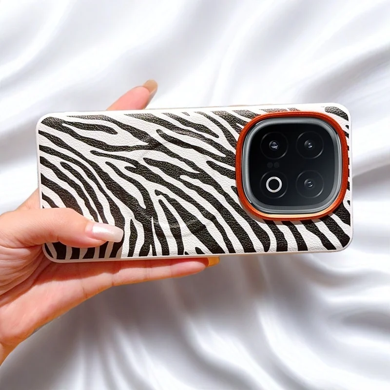 

New high-end striped magnetic phone case compatible IQOO 13 Z10 Turbo+ Zebra Pattern Protective Case