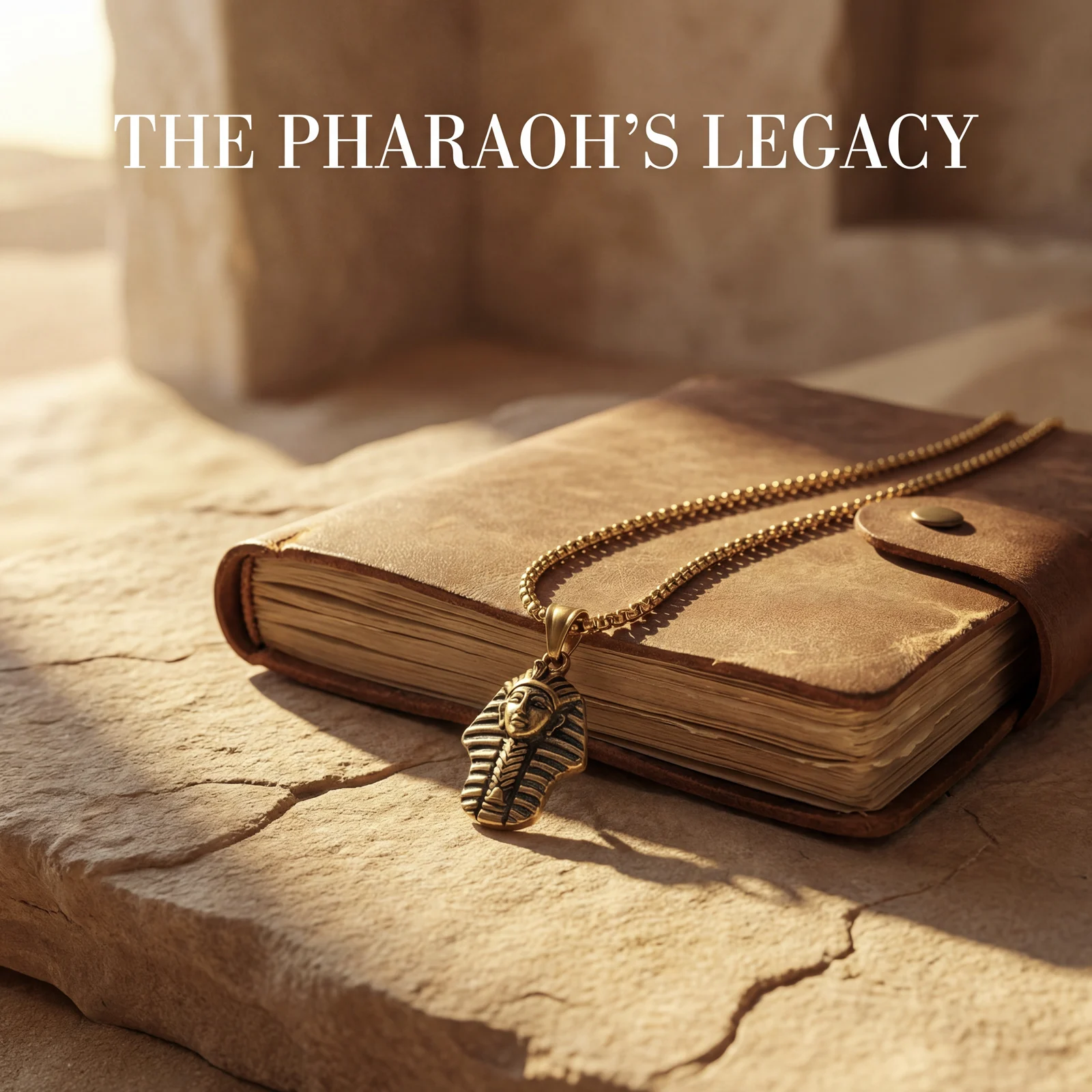 

Golden Egyptian Pharaoh Pendant Necklace Antique Stainless Steel Vintage Ethnic Jewelry Gift For Men