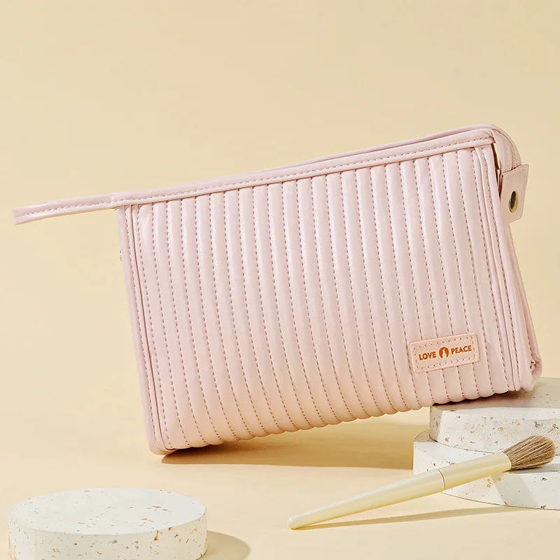 Fashion Simple Ladies Cosmetic Bags Convenient Handheld Travel Toiletries Storage Bag Large Capacity Women's Cases