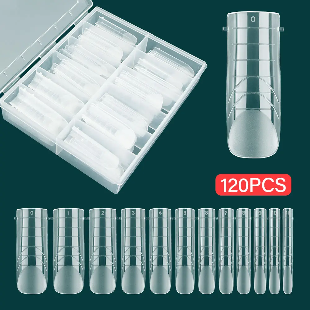 2023 UV 네일 젤 빌딩 몰드, 가짜 네일 팁 몰드, 플라스틱 연장 폼, 네일 듀얼 폼 팁