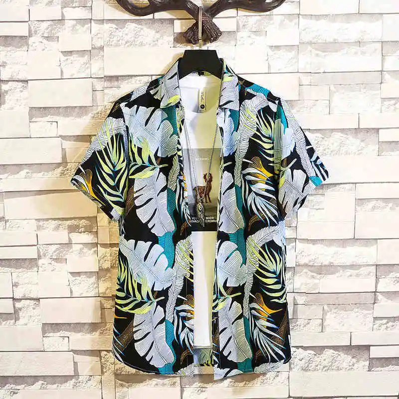 

Hawaiian Shirts Summer Outdoor Casual Short Sleeve Harajuku Formal Pattern Y2k Tops Womens Clothes Vintage Floral Blouse