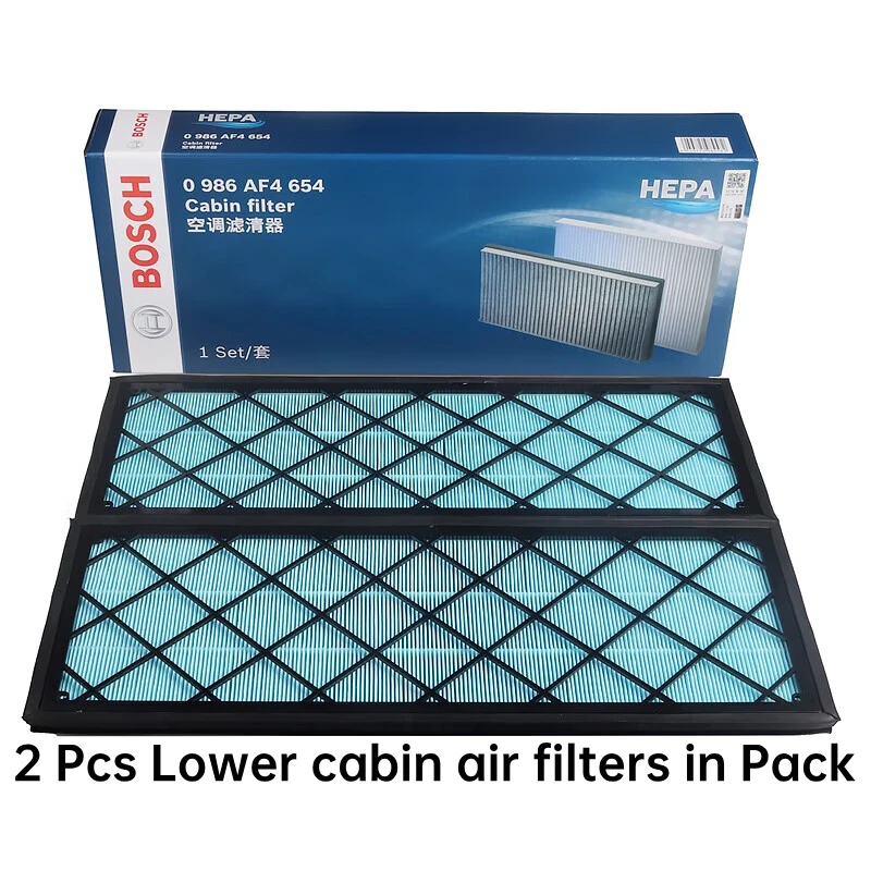 BOSCH BALEEN Series HEPA Carbon Cabin Filter Kit For Tesla Model Y In & Exterior Air Filter for Model 3 0986628583 = FP25015