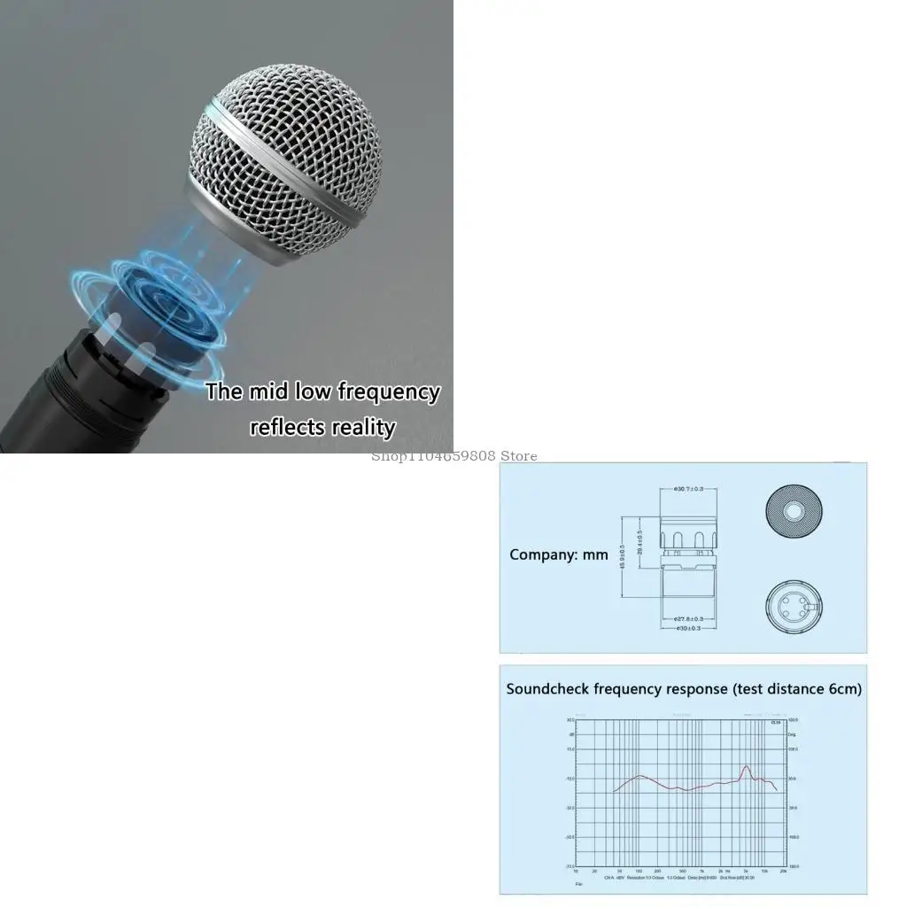 

SD4B Dynamic Microphone Capsules Replacement Cores for Studio Recording Use
