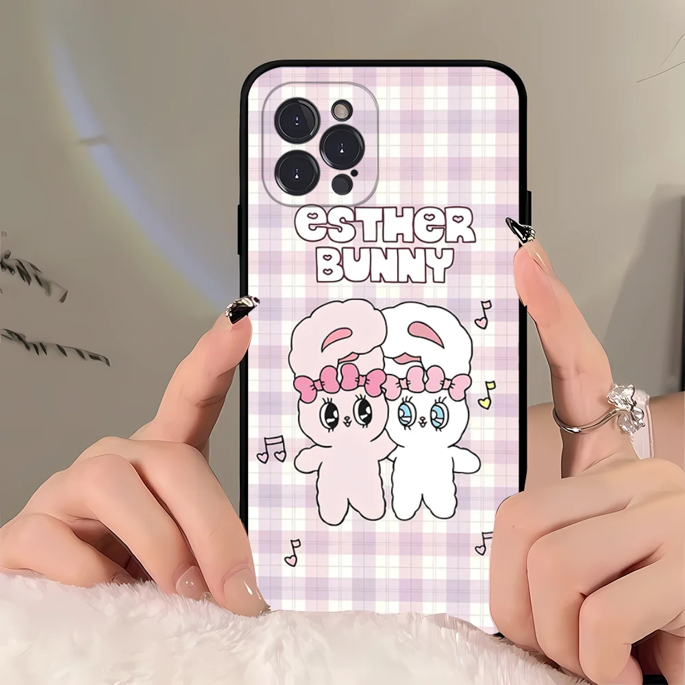 E-Esther B-Bunny Phone Case For iPhone 16 15 14 11 12 13 Mini Pro XS Max Cover 6 7 8 Plus X Funda Shell