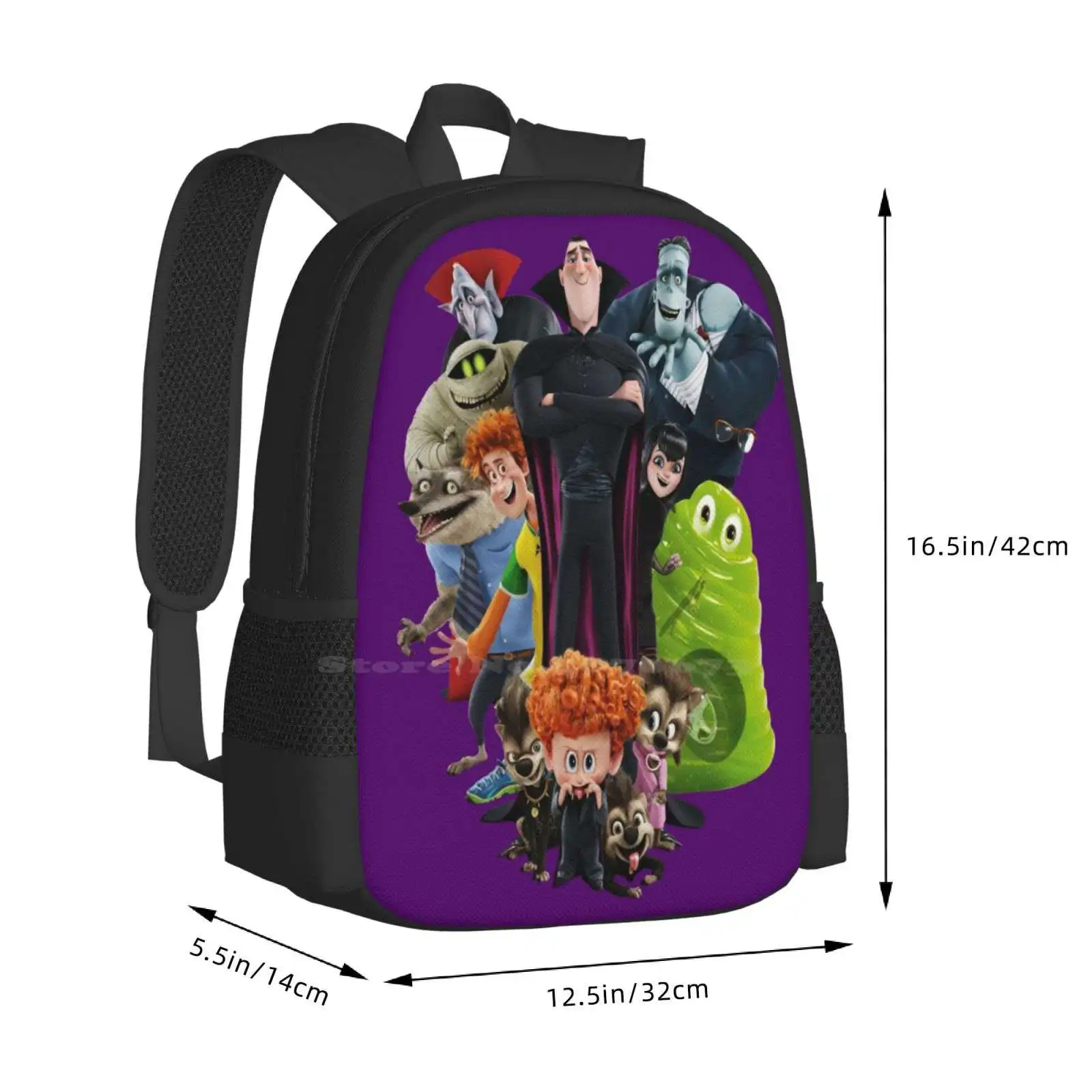 Hotel Horror Pattern Design Bag Student'S Backpack Cartoon Movie Film Animasi February Valentine Love Funny